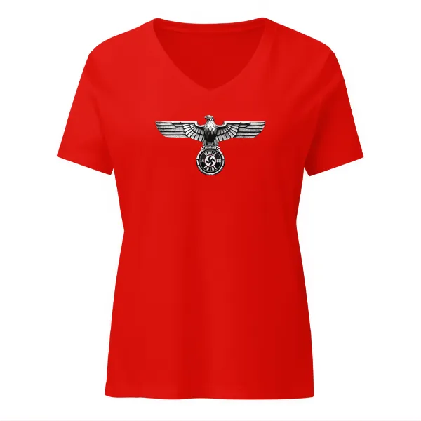 NSDAP War Eagle 1488 Swastika - Ladies • T-shirt • V-neck • Basic - Image 3