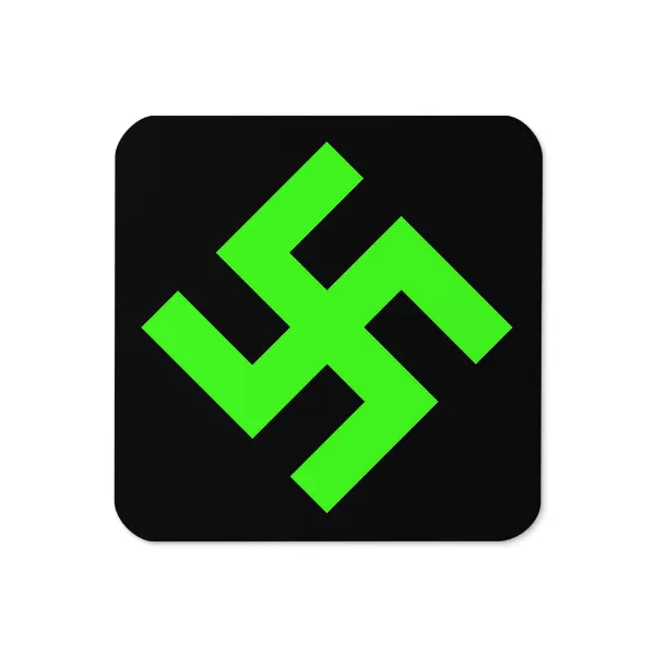 Neon Green Swasika - Coaster