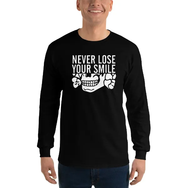 Never Lose Your Smile - Mens • T-shirt • Long Sleeve • Basic