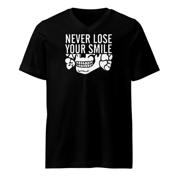 Never Lose Your Smile - Mens • T-shirt • V-neck • Premium