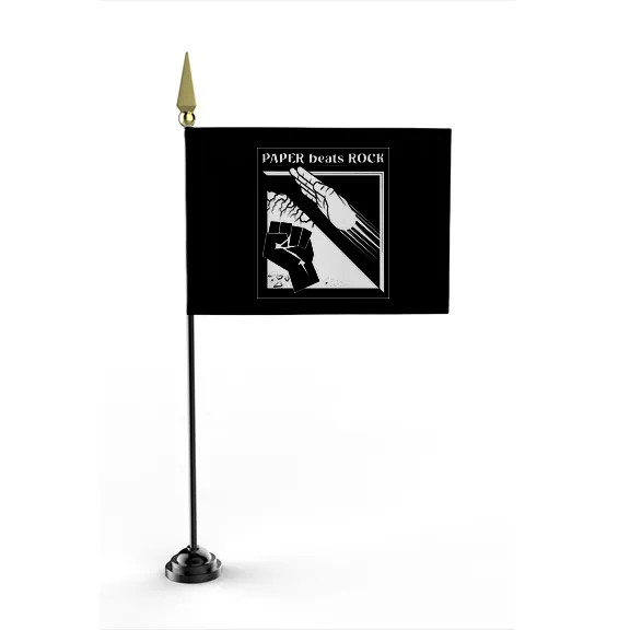 Paper Beats Rocks - Flag • Mini