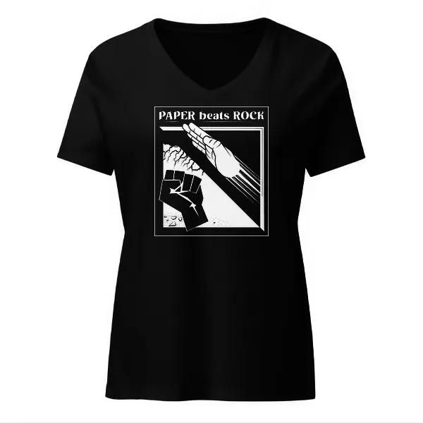 Paper Beats Rocks - Ladies • T-shirt • V-neck • Premium