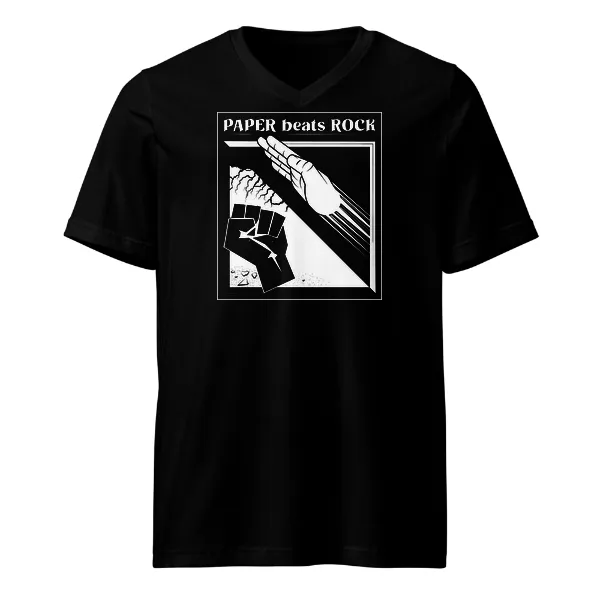 Paper Beats Rocks - Mens • T-shirt • V-neck • Basic