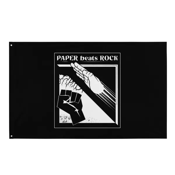Paper Beats Rocks - Flag • Small