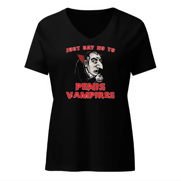 Penis Vampires - Ladies • T-shirt • V-neck • Premium