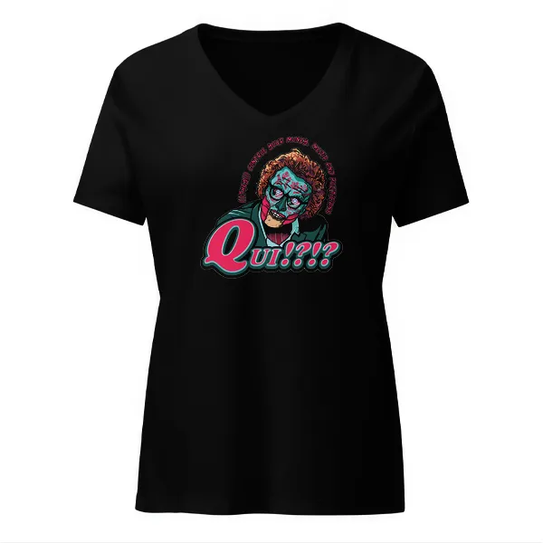 Qui - Ladies • T-shirt • V-neck • Basic