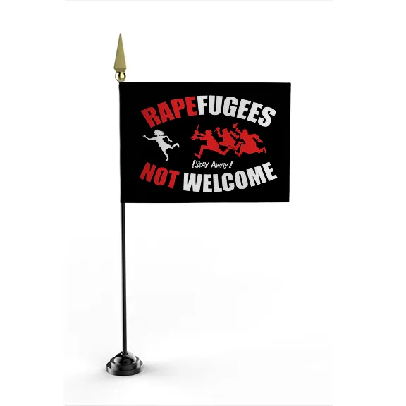 Rapefugees Not Welcome - Flag • Mini