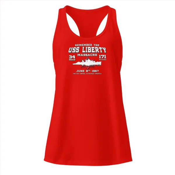 Remember The USS Liberty - Ladies • Razorback Tank • Premium - Image 3