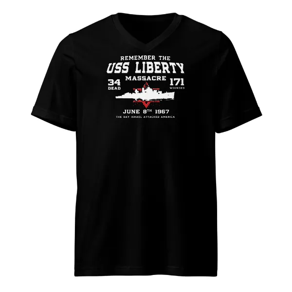 Remember The USS Liberty - Mens • T-shirt • V-neck • Premium