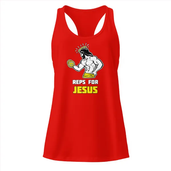 Reps For Jesus - Ladies • Razorback Tank • Premium - Image 3