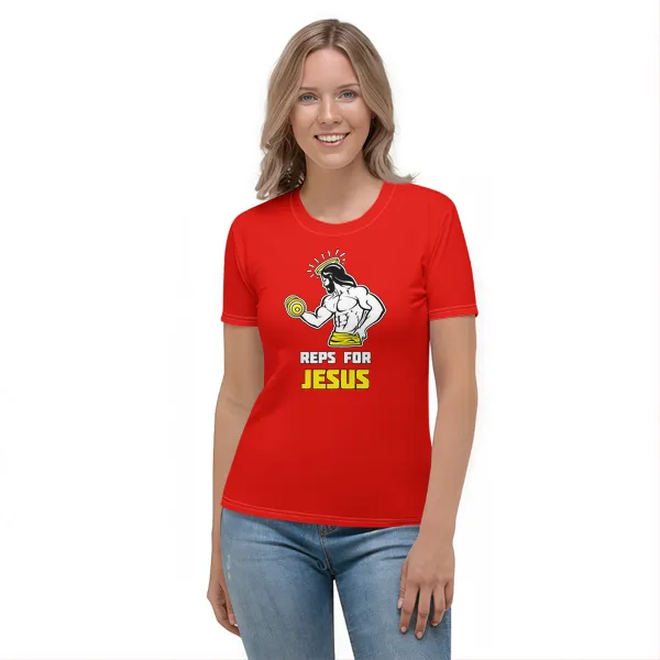 Reps For Jesus - Ladies • T-shirt • Crew • Premium - Image 3