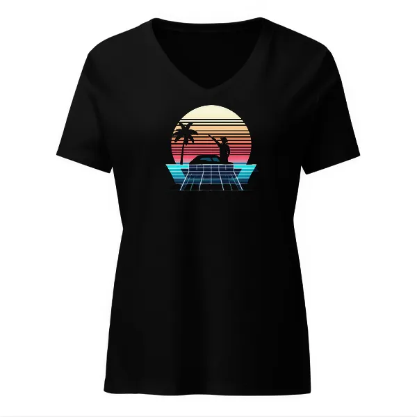 Retro Roman - Ladies • T-shirt • V-neck • Premium