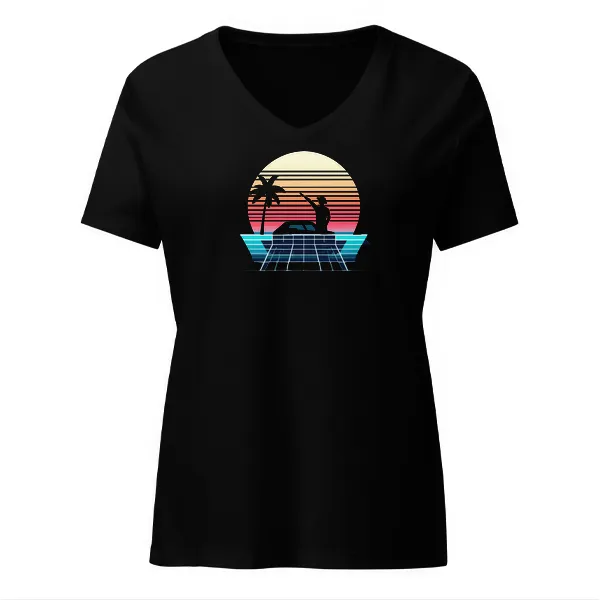 Retro Roman - Ladies • T-shirt • V-neck • Basic