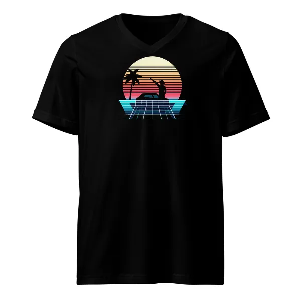 Retro Roman - Mens • T-shirt • V-neck • Basic