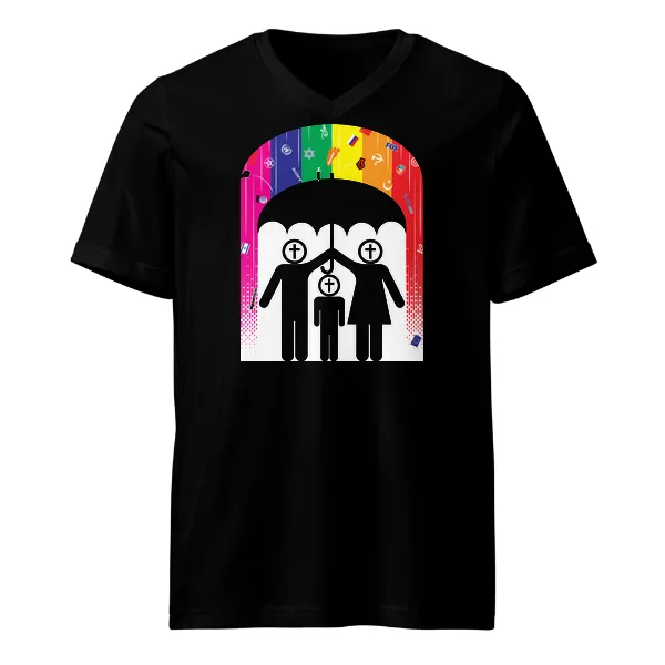 Robinson Family Cross - Mens • T-shirt • V-neck • Basic