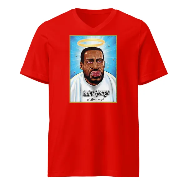 Saint George of Fentanyl - Mens • T-shirt • V-neck • Basic - Image 3