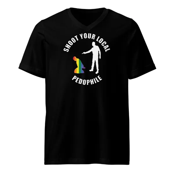Shoot Your Local Pedophile - Mens • T-shirt • V-neck • Premium