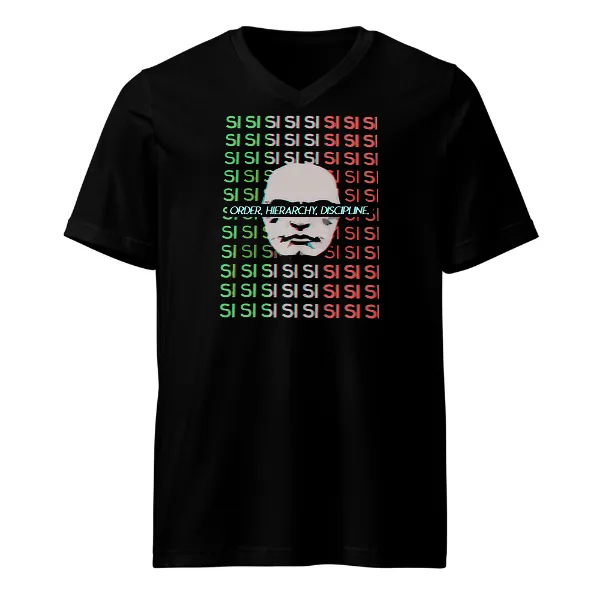 Si Si Si Mussolini - Mens • T-shirt • V-neck • Basic