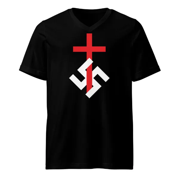 SwastiCross - Mens • T-shirt • V-neck • Basic