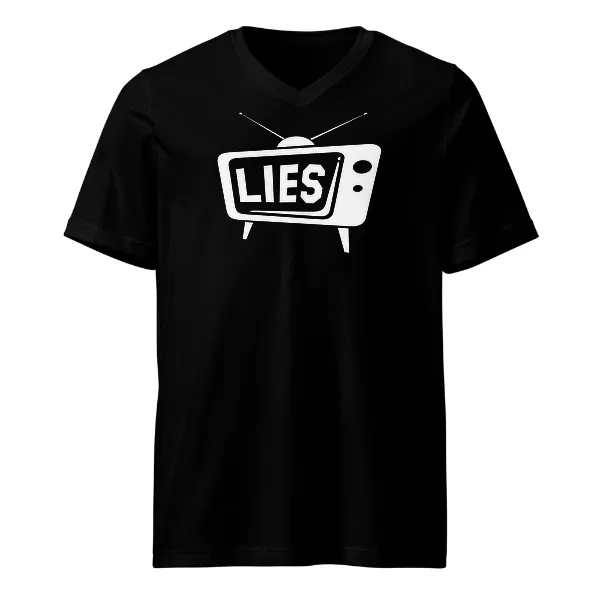 TV Lies - Mens • T-shirt • V-neck • Basic