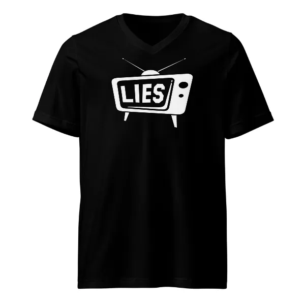 TV Lies - Mens • T-shirt • V-neck • Premium