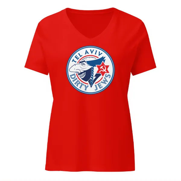 Tel Aviv Dirty Jews - Ladies • T-shirt • V-neck • Premium - Image 3