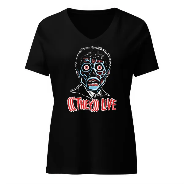 They Live - Ladies • T-shirt • V-neck • Premium
