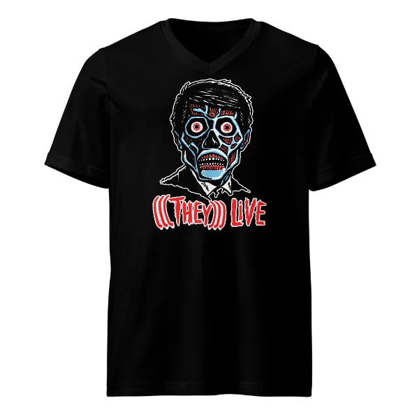 They Live - Mens • T-shirt • V-neck • Basic