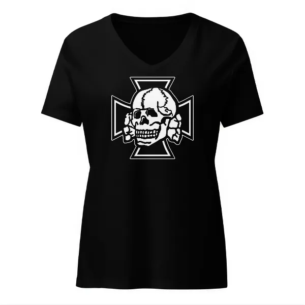 Totenkopf Iron Cross - Ladies • T-shirt • V-neck • Premium