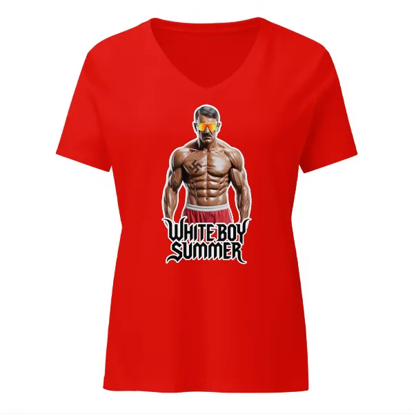 White Boy Summer - Hitler - Ladies • T-shirt • V-neck • Premium - Image 3