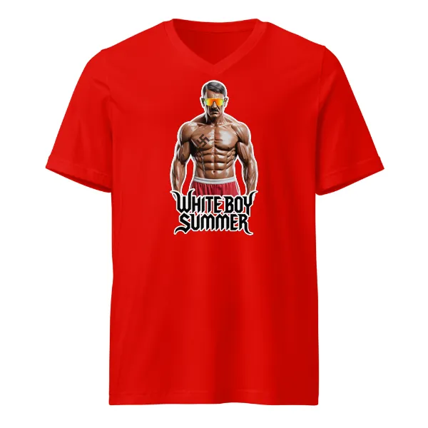 White Boy Summer - Hitler - Mens • T-shirt • V-neck • Basic - Image 3