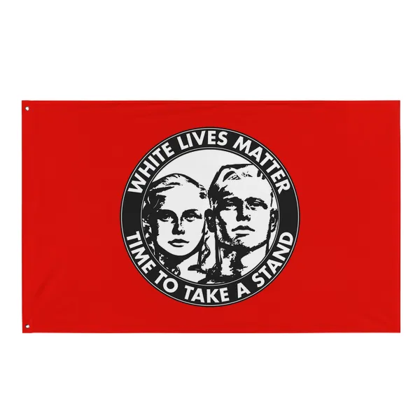 White Lives Matter - Time To Take a Stand - Flag • Small - Image 3