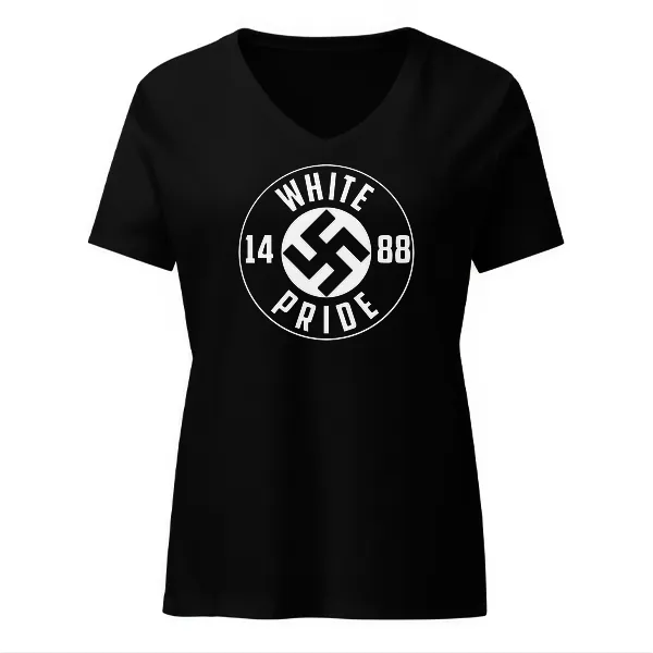 White Pride Swasika 1488 - Ladies • T-shirt • V-neck • Premium