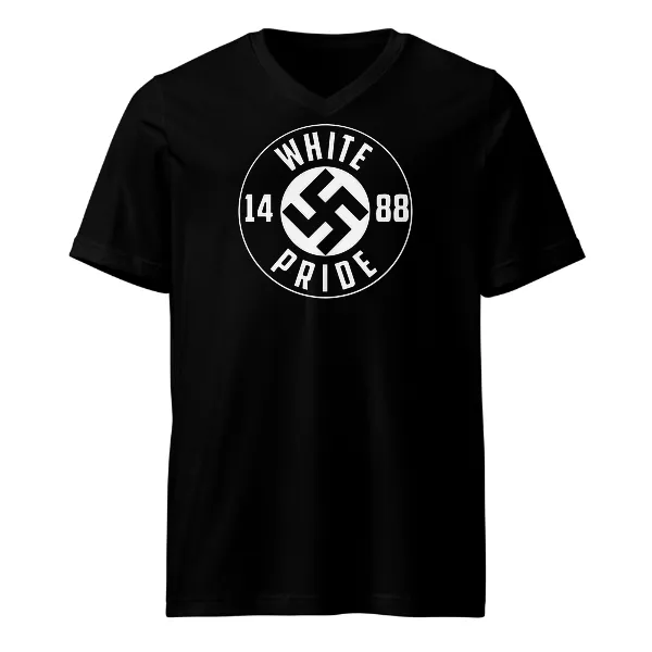 White Pride Swasika 1488 - Mens • T-shirt • V-neck • Premium