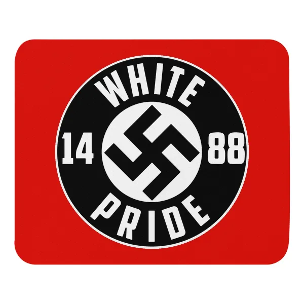 White Pride Swasika 1488 - Mouse Pad - Image 3