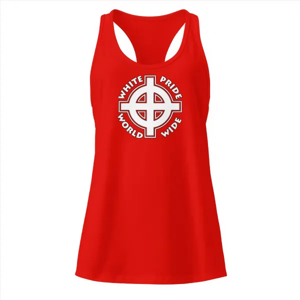 White Pride World Wide - Ladies • Razorback Tank • Premium - Image 3