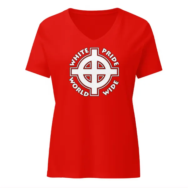 White Pride World Wide - Ladies • T-shirt • V-neck • Premium - Image 3