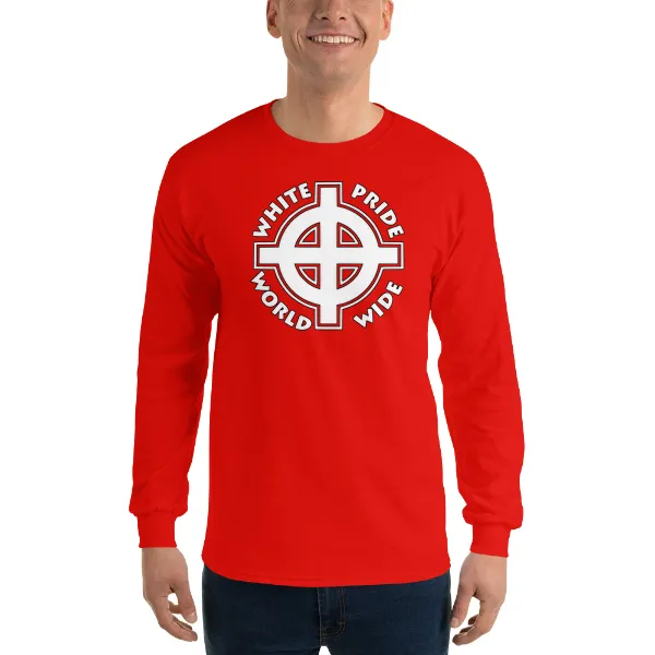White Pride World Wide - Mens • T-shirt • Long Sleeve • Basic - Image 3
