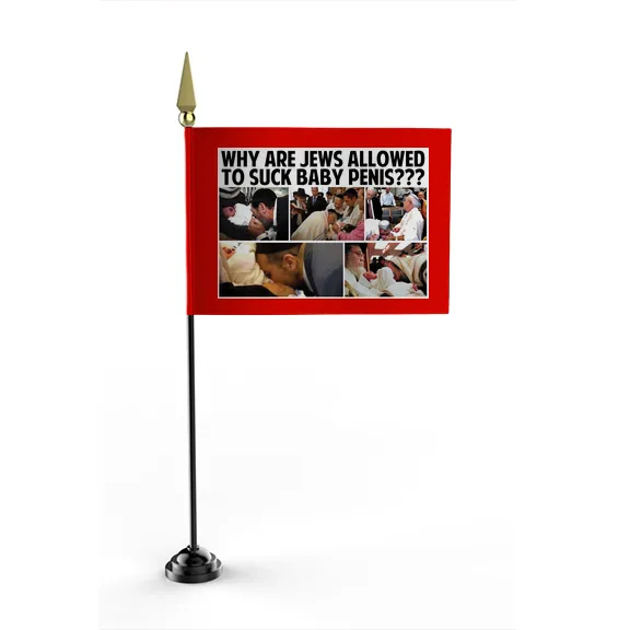 Why Are Jews Allowed to Suck Baby Penis - Flag • Mini - Image 3