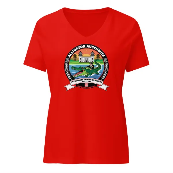 Alligator Auschwitz - Ladies • T-shirt • V-neck • Basic - Image 3