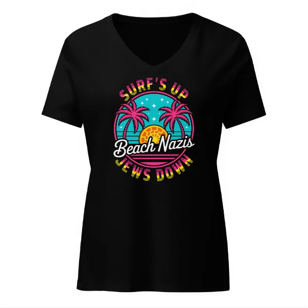 Beach Nazis Miami - Ladies • T-shirt • V-neck • Basic