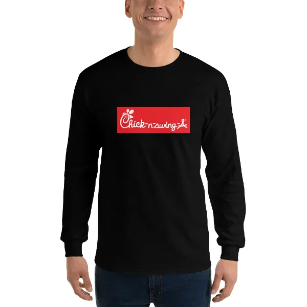 Chick-n-swing-a - Mens • T-shirt • Long Sleeve • Basic