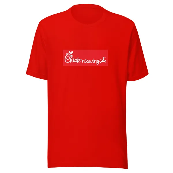 Chick-n-swing-a - Mens • T-shirt • Crew • Premium - Image 3