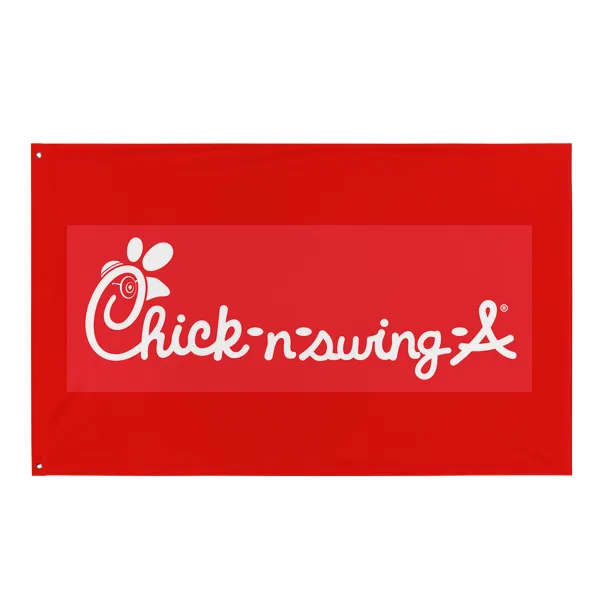 Chick-n-swing-a - Flag • Small - Image 3