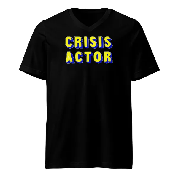 Crisis Actor - Mens • T-shirt • V-neck • Premium