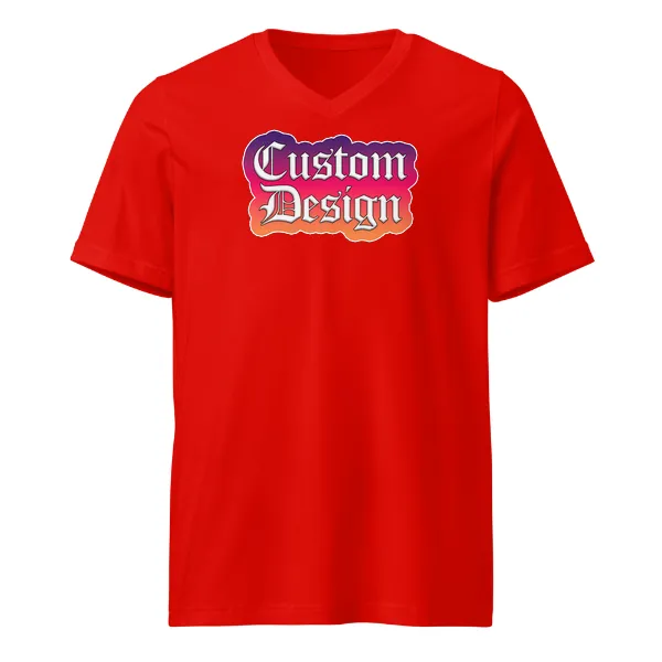 Custom Design - Mens • T-shirt • V-neck • Premium - Image 3
