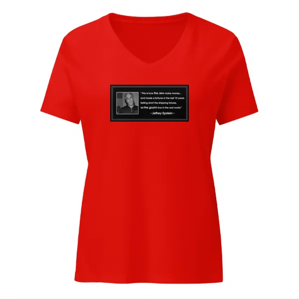 Epstein Quote - Ladies • T-shirt • V-neck • Basic - Image 3