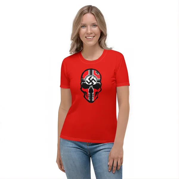 Flood Skull - Ladies • T-shirt • Crew • Premium - Image 3