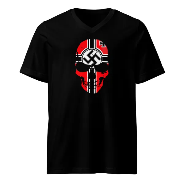 Flood Skull - Mens • T-shirt • V-neck • Premium