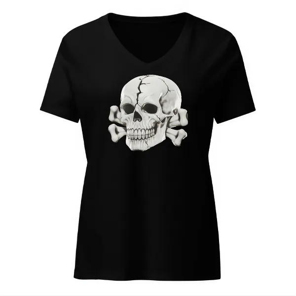 Flood Totenkopf - Ladies • T-shirt • V-neck • Premium
